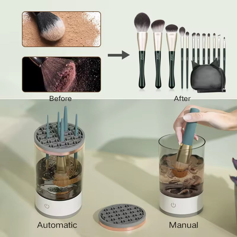 3 in 1 Electric Makeup Brush Cleaner Automatic Spinner Makeup Brush 