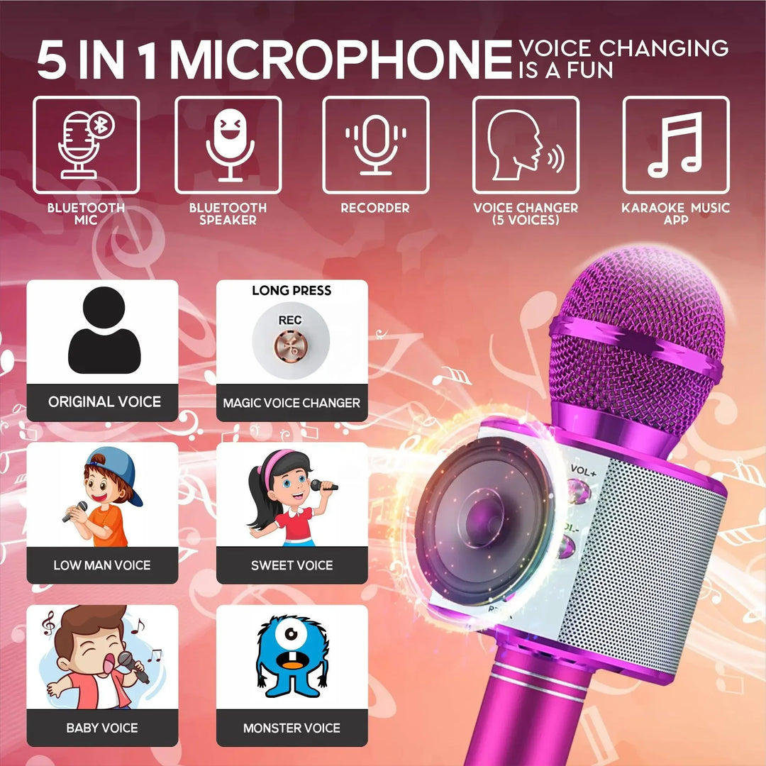 Wireless Bluetooth Karaoke Microphone Speaker 