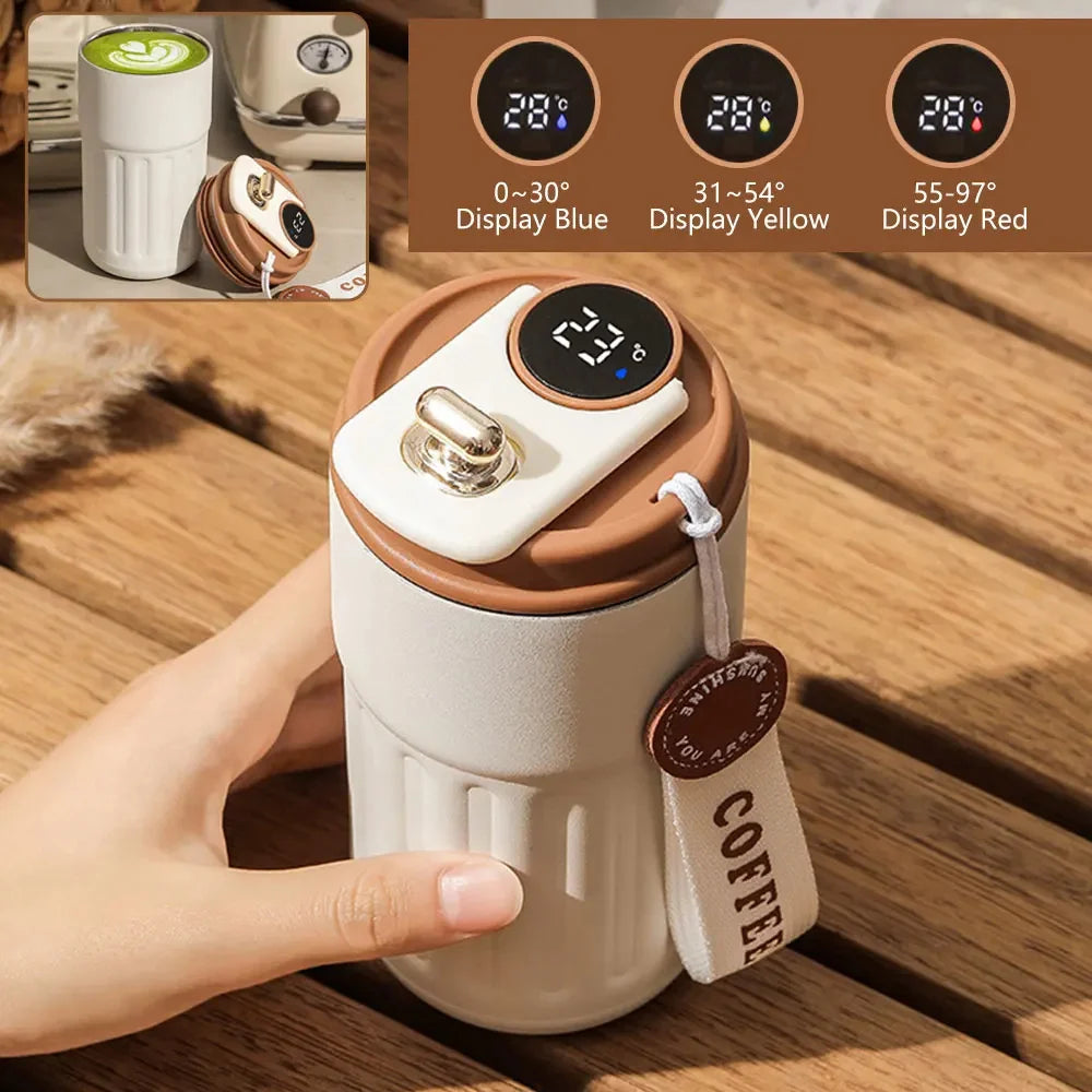 Smart Thermos Bottle LED Temperature Display Coffee Cup 