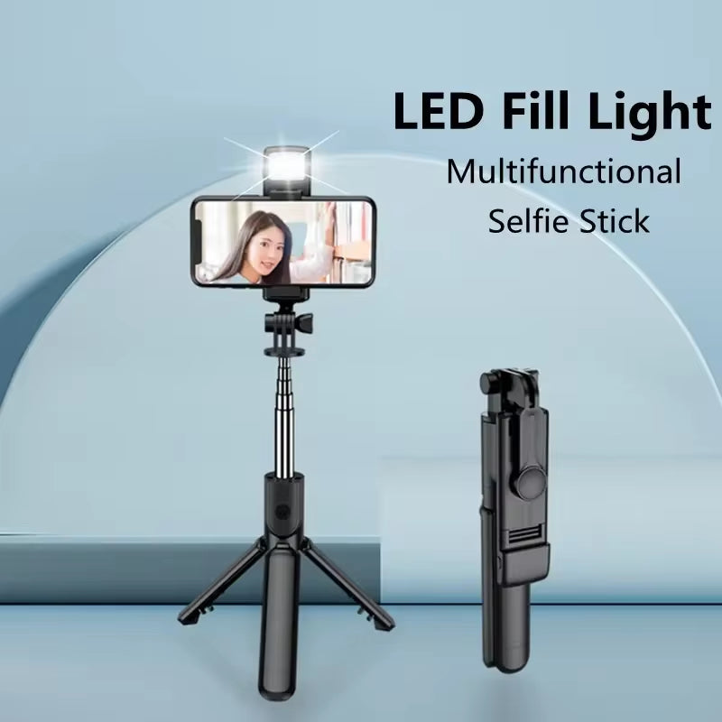 New 3 in 1 Wireless Selfie Tripod with Light 